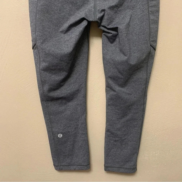 Lululemon Speed Up Crop 21" Heathered Black Size 6 W6AK6S - Picture 12 of 15